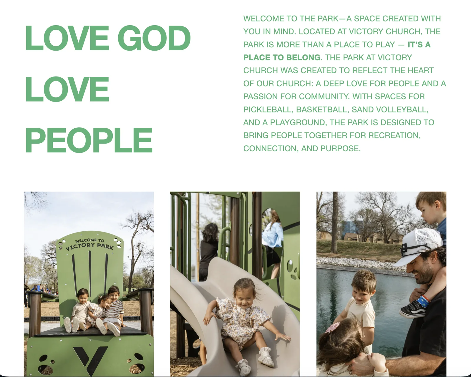 park.victory.com — Love God, Love People